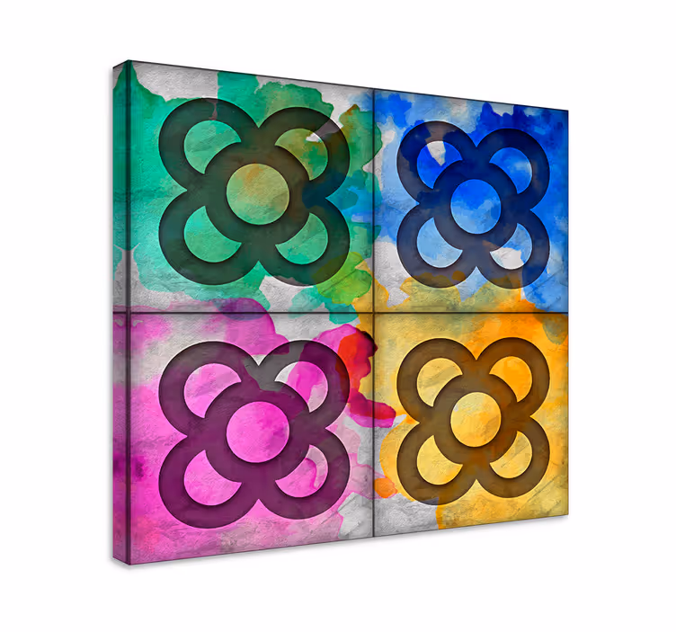 Wandbilder Vintage bunte PaneelfliesenBunte Fliesenpaneelen - TenStickers