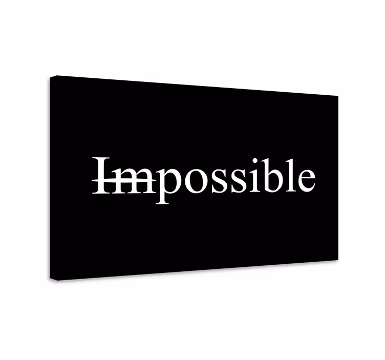 Wandbild Motivation unmögliches WortUnmögliches Wort - TenStickers