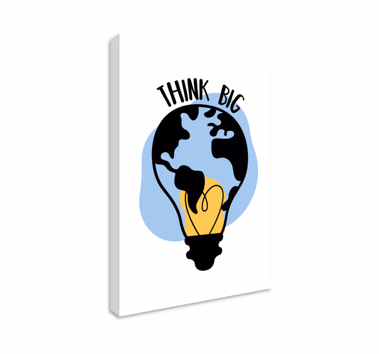 Wandbild Motivation "Lichtbulbengeformte Welt" - TenStickers
