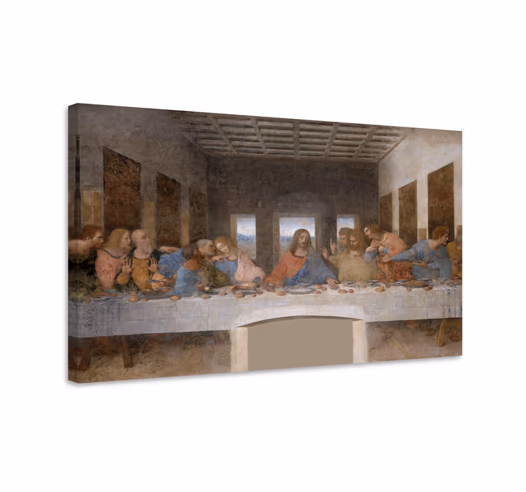 Kunst auf Leinwand das letzte Abendmahl ist ein berühmtes Ölgemäl - TenStickers