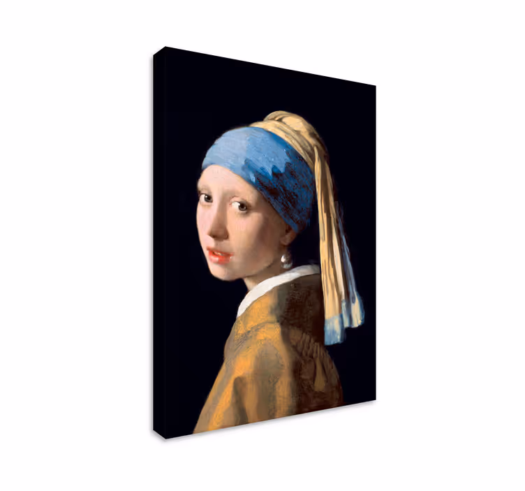 Kunst auf Leinwand das Mädchen mit dem Perlenohrring Malerei - TenStickers