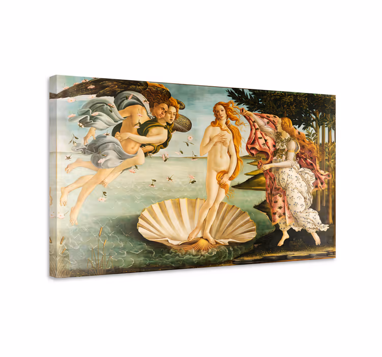 Kunst auf Leinwand die Geburt der VenusAls die Göttin Venus aus d - TenStickers