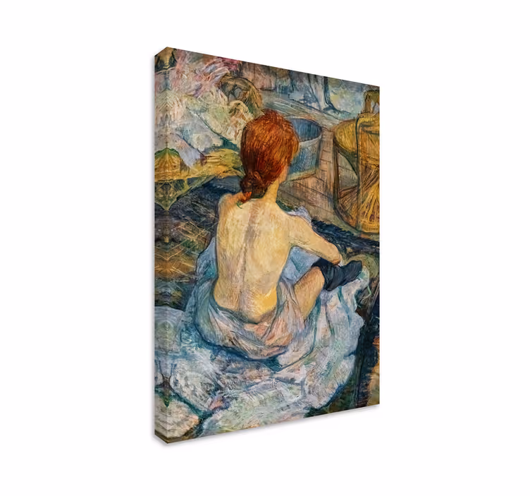 Kunst auf Leinwand "La Toilette" von Toulouse-LautrecEine junge F - TenStickers