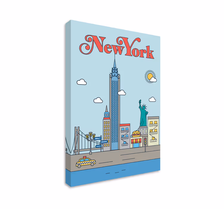 Leinwandbild new York heißt auf Deutsch "New York". - TenStickers