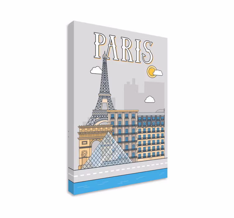 Leinwandbild paris heißt auf Deutsch "Paris". - TenStickers