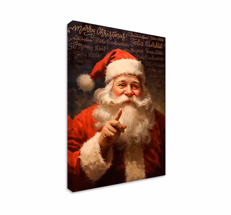 Leinwandbild Weihnachten weihnachtsmann-porträt - TenStickers