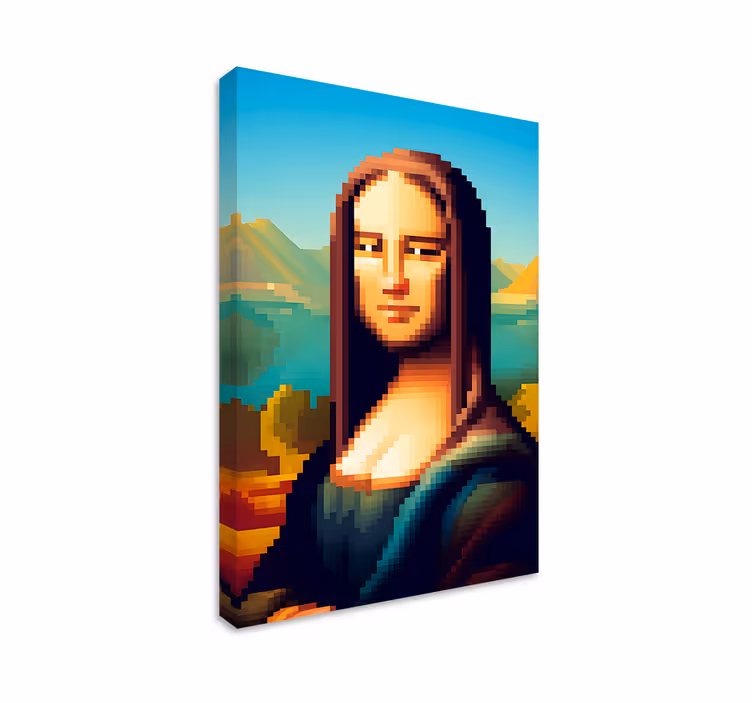 Kunst auf Leinwand gioconda-pixelkunst - TenStickers