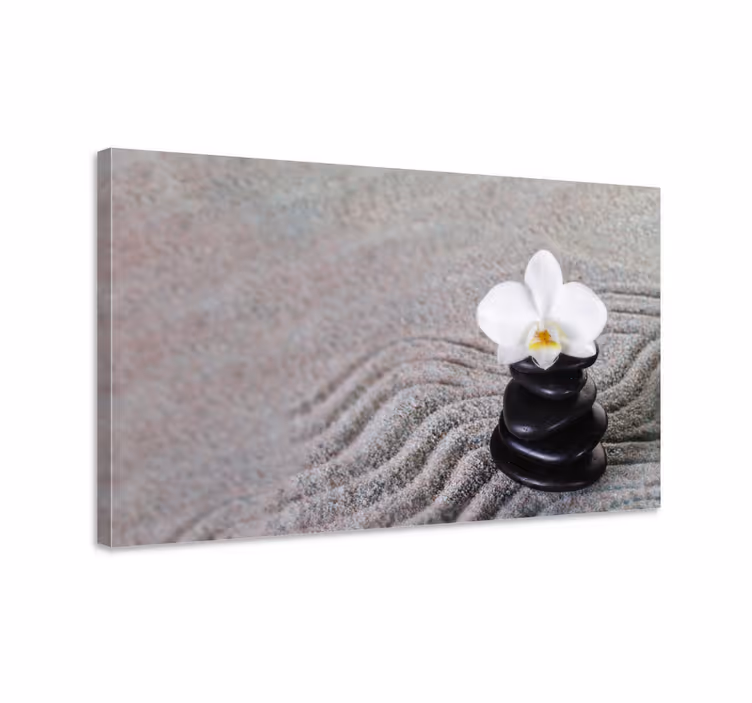 Wandbild Wohnzimmer zen-steine - TenStickers