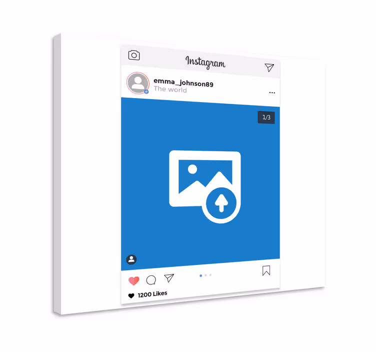 Leinwandbild personalisiert instagram-bildschirm - TenStickers