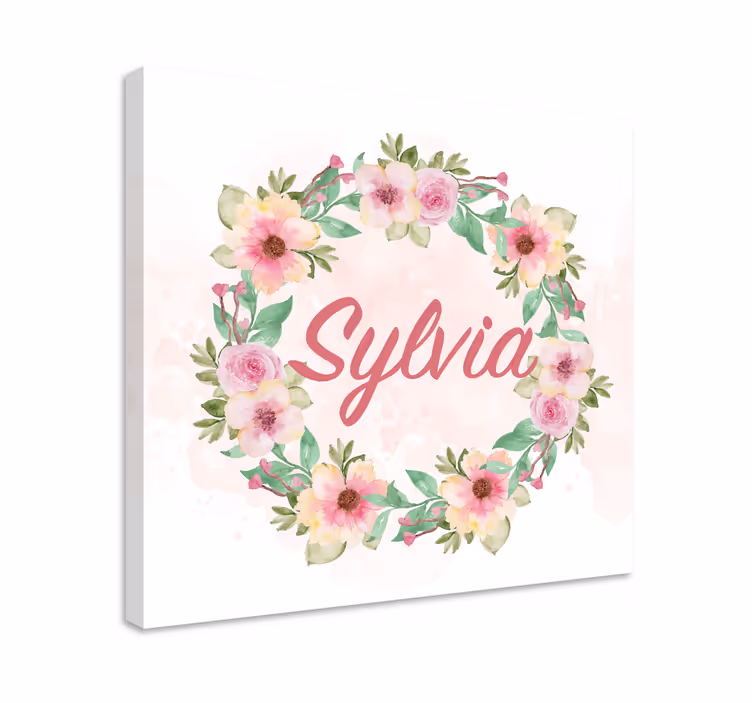 Leinwandbild personalisiert aquarell frühlingsblumen - TenStickers