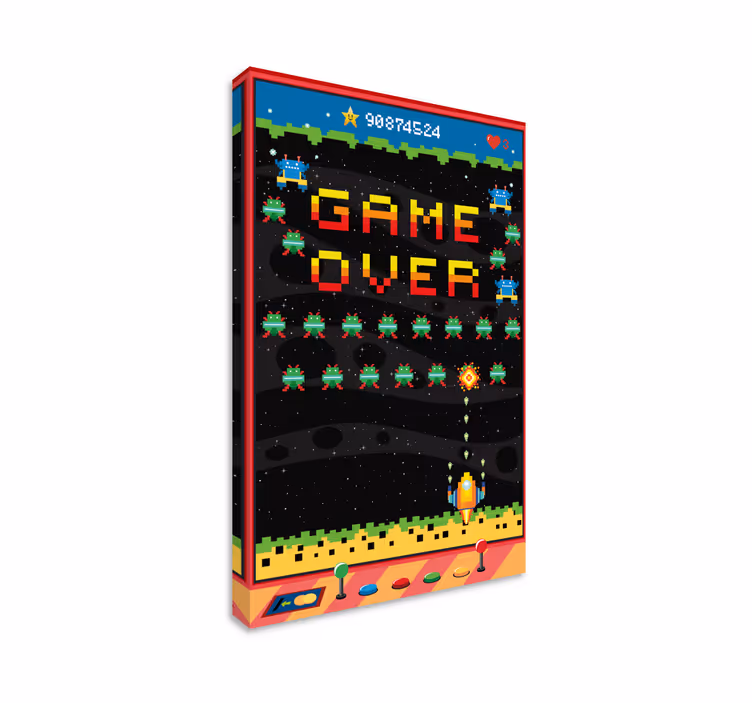 Videospiele Leinwandbilder 8-bit-arcade-bildschirm - TenStickers