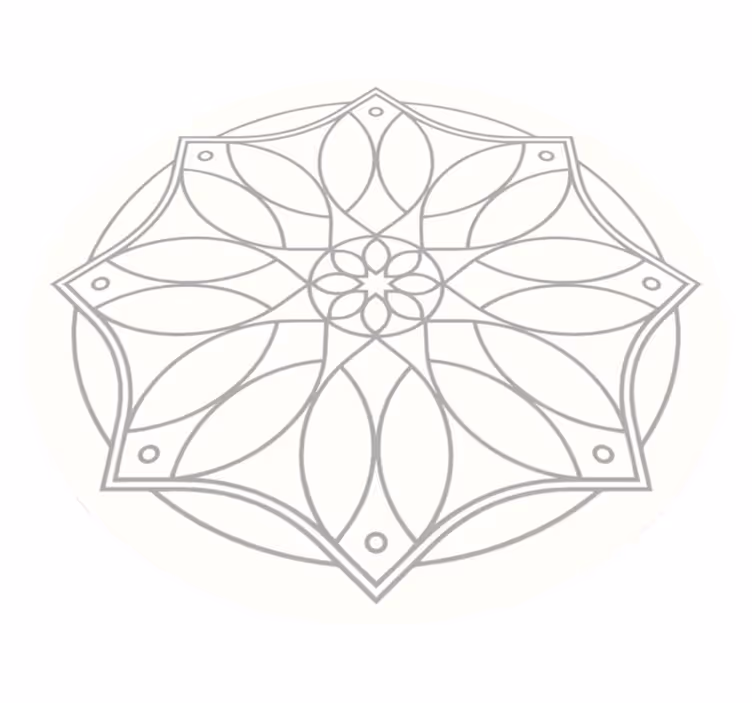 Vinyl Teppich weiß mandala-design - TenStickers