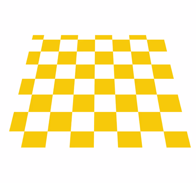 Vinyl Teppich gelb kariertes muster - TenStickers