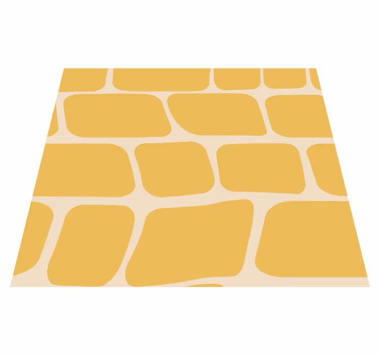 Vinyl Teppich gelb abstraktes muster - TenStickers