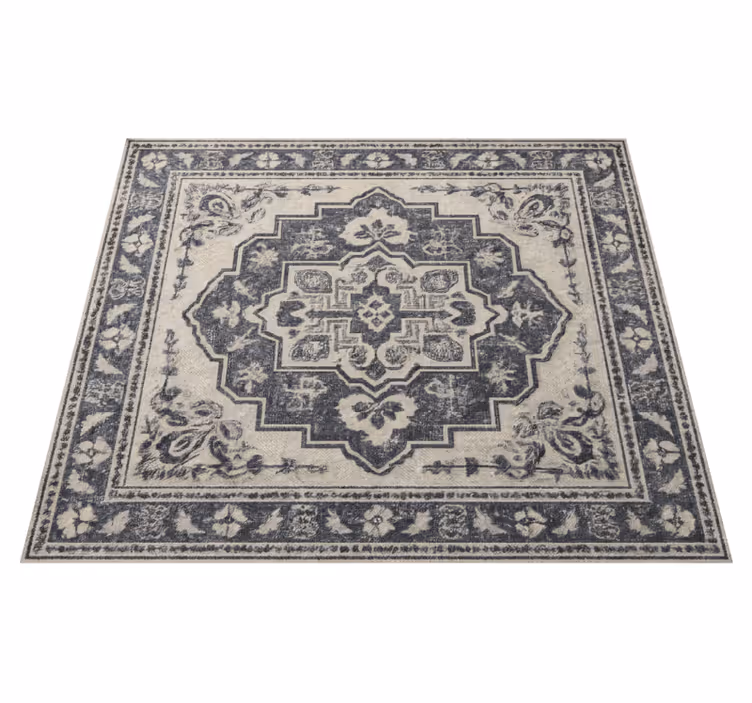 Vinyl Teppich Wohnzimmer beige elegante fliesen - TenStickers