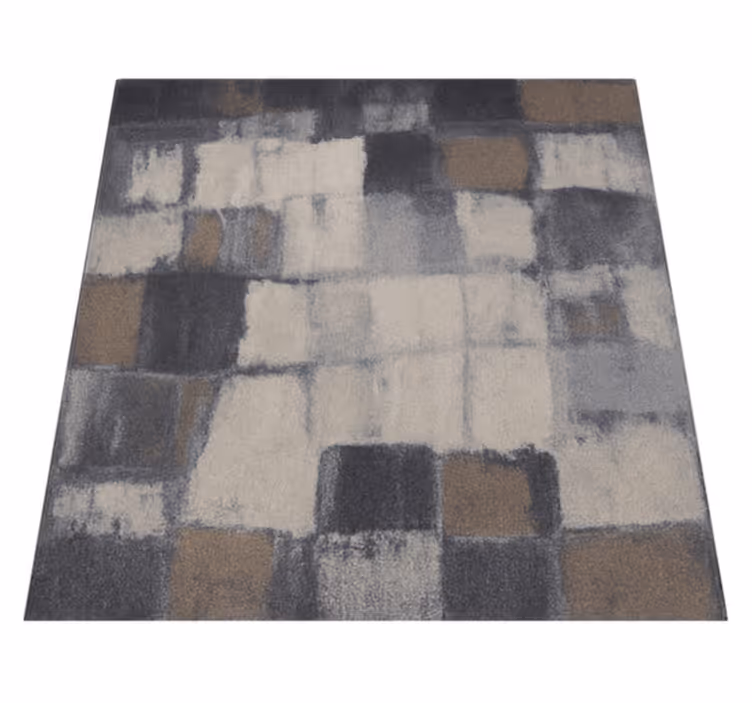 Vinyl Teppich quadratisch graues patchwork-design - TenStickers