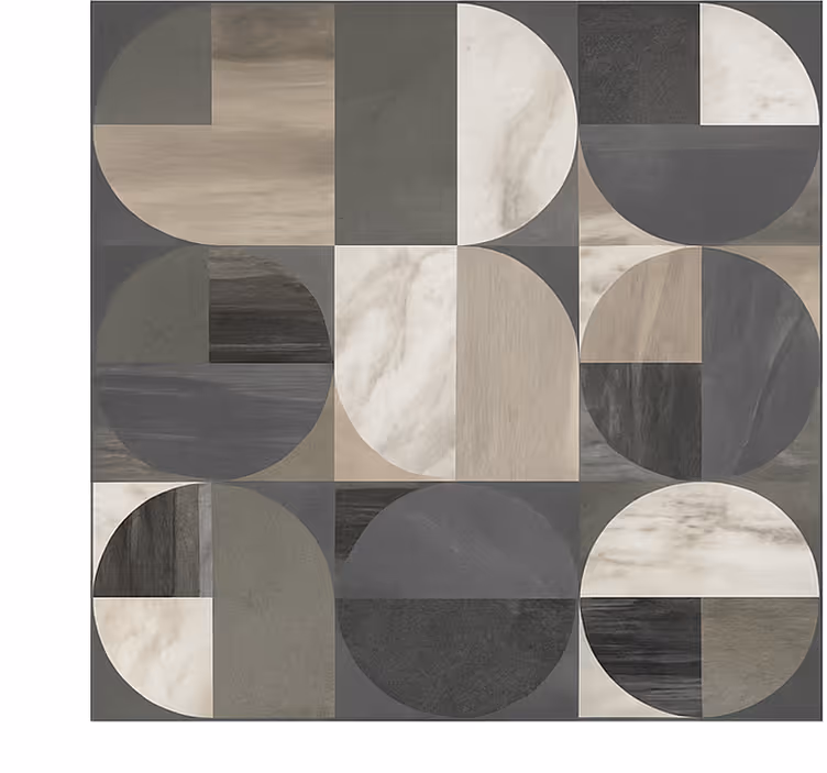 Vinyl Teppich Marmor halbkreismuster - TenStickers