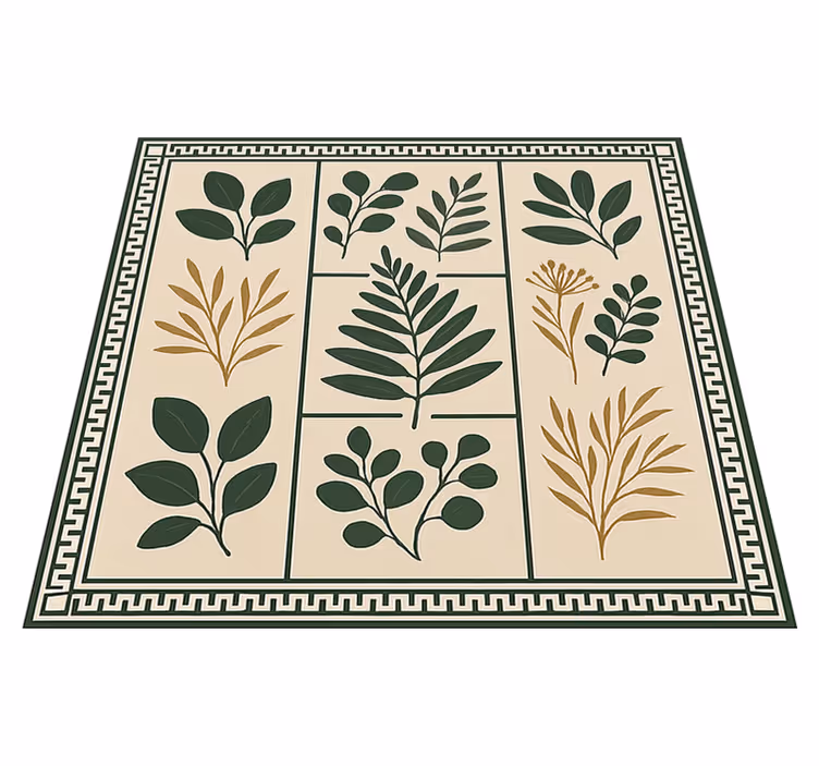 Vinyl teppich bad botanisches badezimmer glas - TenStickers