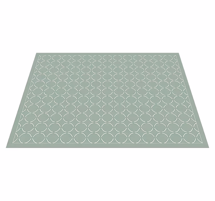 Vinyl teppich küche in gedämpftem celadon-gitter - TenStickers