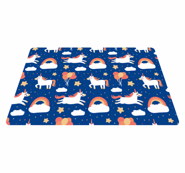 Vinyl teppich tiere einhörner für kinder - TenStickers