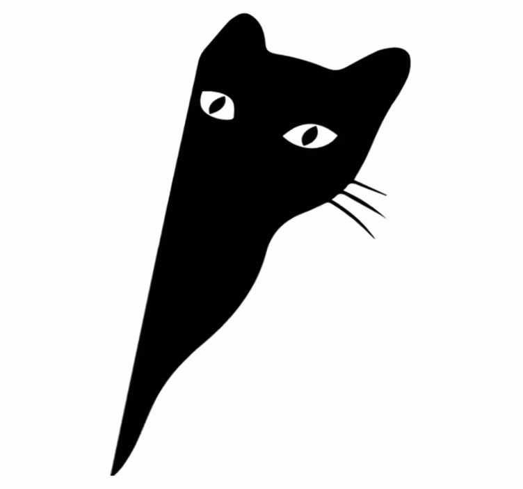 Vinyl teppich tiere mit glotzender katze - TenStickers
