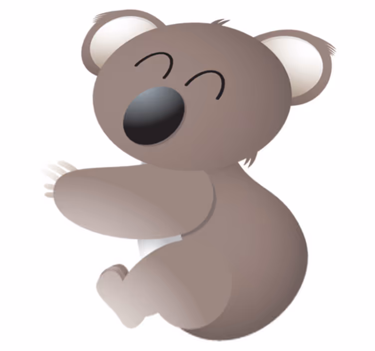 Vinyl teppich tiere mit fröhlichem koala - TenStickers