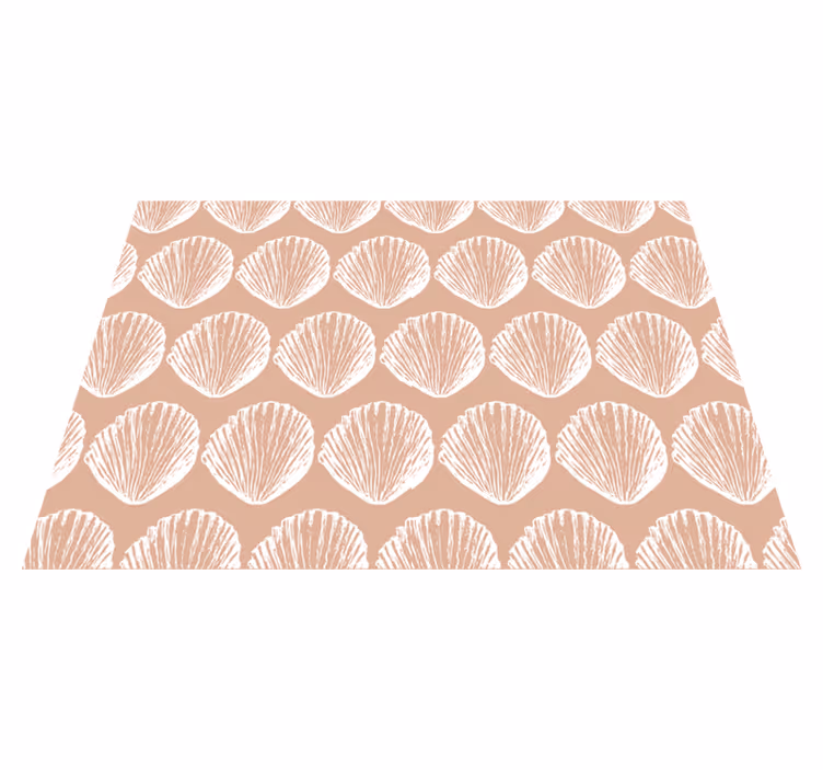 Vinyl teppich tiere mit retro muschelbeige-muster - TenStickers