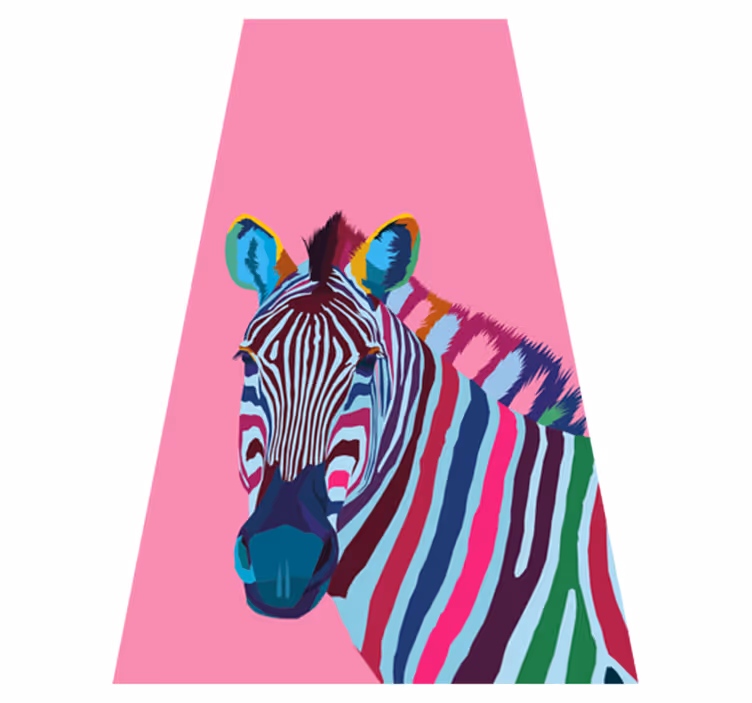 Vinyl teppich tiere zebra pop art iphone - TenStickers