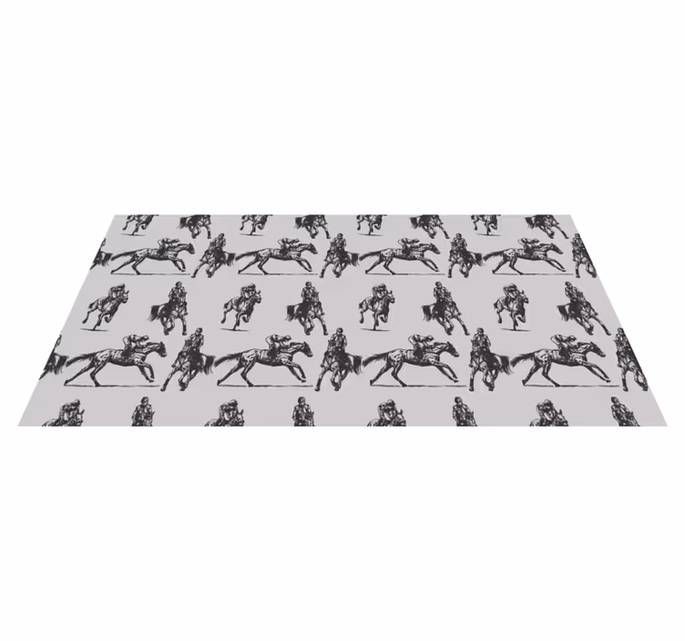 Vinyl teppich tiere graue westernpferde - TenStickers