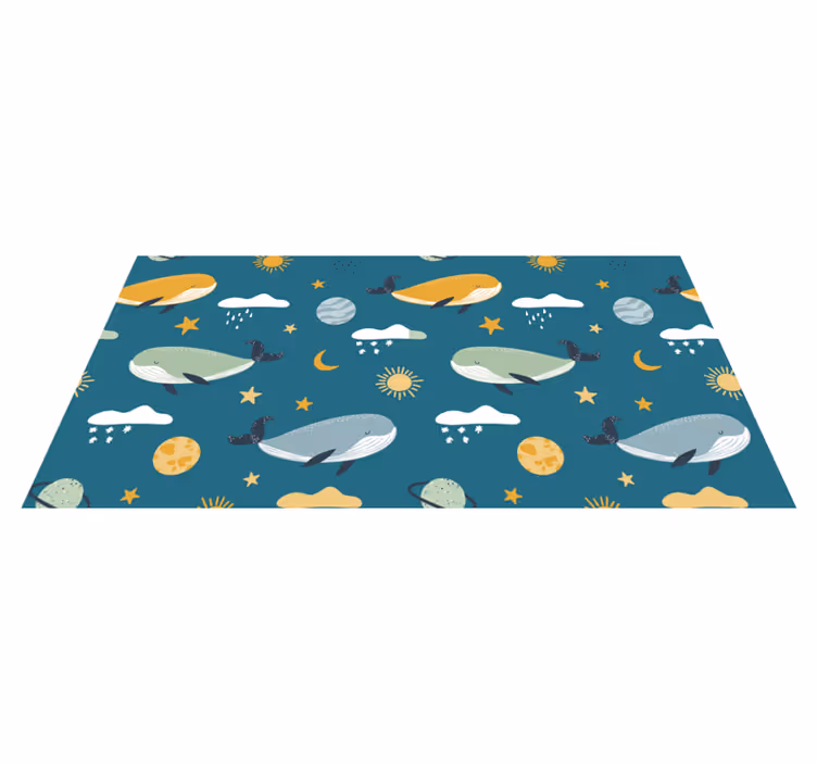 Vinyl teppich tiere mit trendigem walmuster - TenStickers
