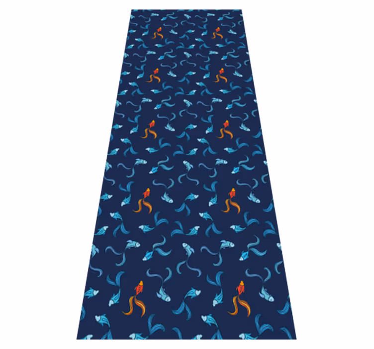Vinyl teppich tiere ein in tausend orange fische - TenStickers