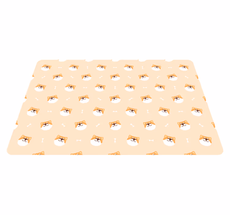 Vinyl teppich tiere mit niedlichem hundegesicht - TenStickers