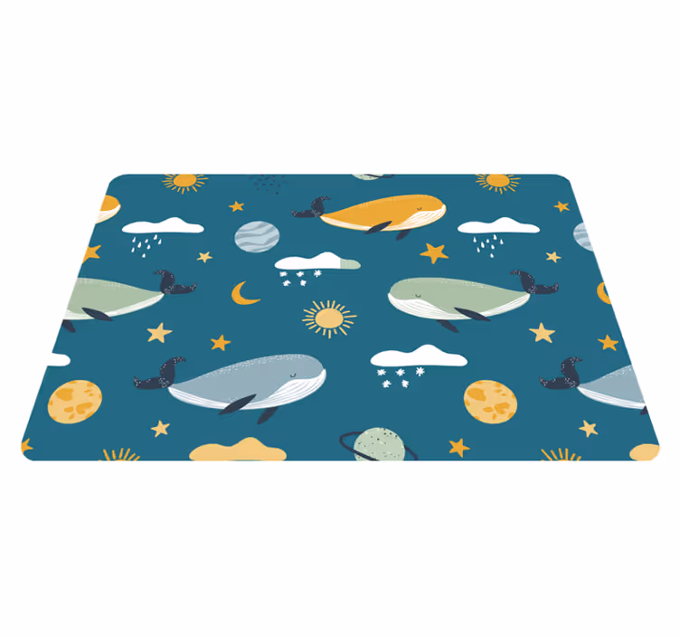 Vinyl teppich tiere mit trendigem wal-muster - TenStickers