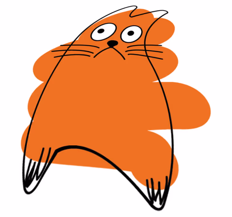 Vinyl teppich tiere in orangefarbener silhouette - TenStickers