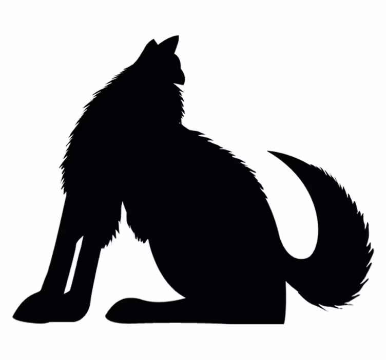 Vinyl teppich tiere sitzen hunde silhouette - TenStickers