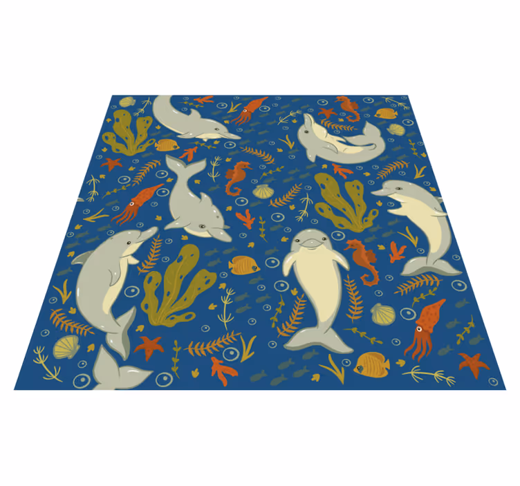 Vinyl teppich tiere spielerische meeresbewohner - TenStickers