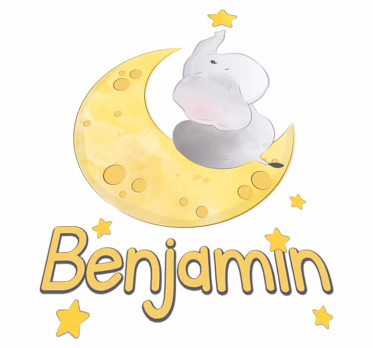 Vinyl teppich tiere mit namen von mond und sternen - TenStickers
