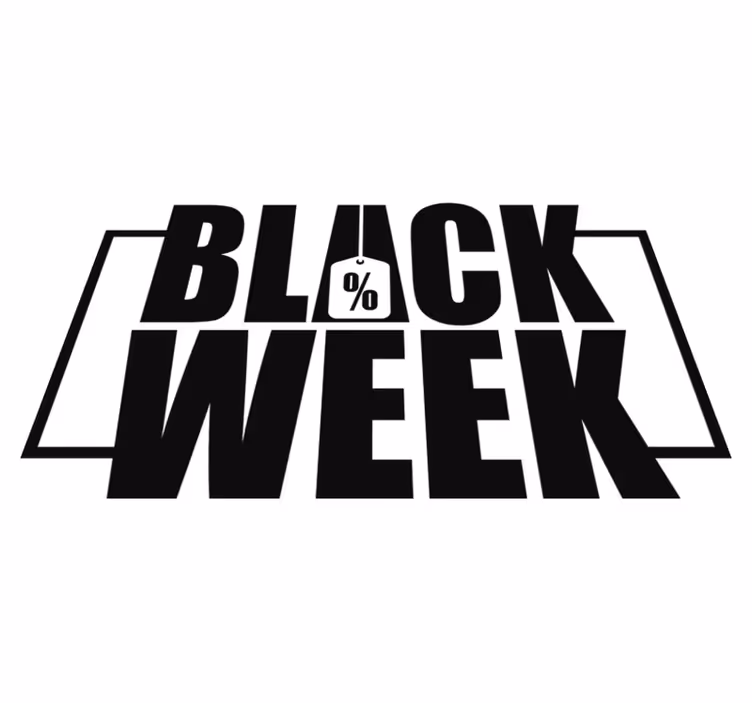 Vinyl teppich black friday schaufenster black week - TenStickers