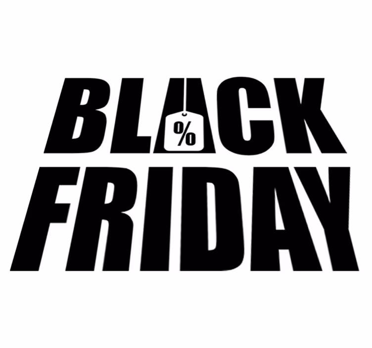 Vinyl teppich black friday einfacher weißer hintergrund - TenStickers