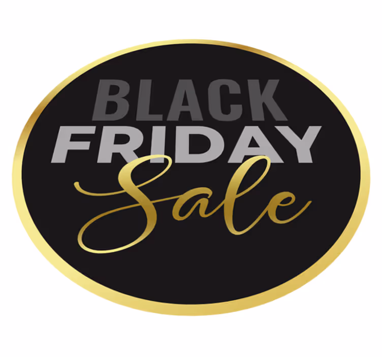 Vinyl teppich black friday mit goldenem hintergrund - TenStickers