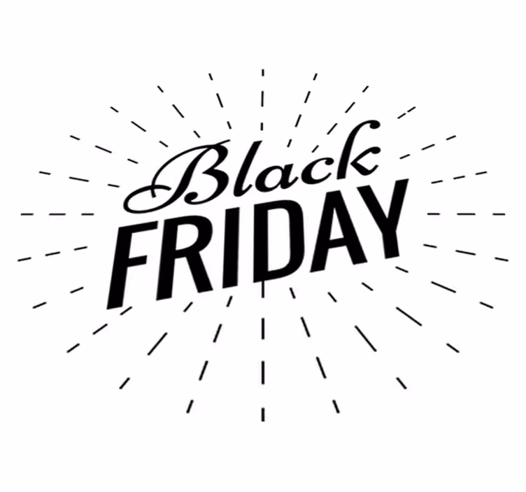 Vinyl teppich black friday funkelnde kalligrafie - TenStickers
