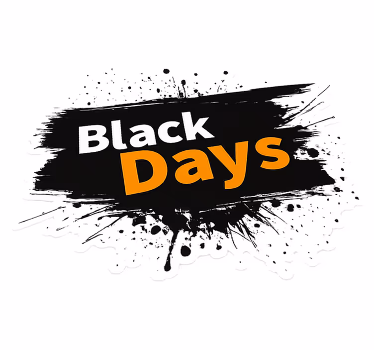 Vinyl teppich black friday schwarz-weiß "schwarze tage" - TenStickers