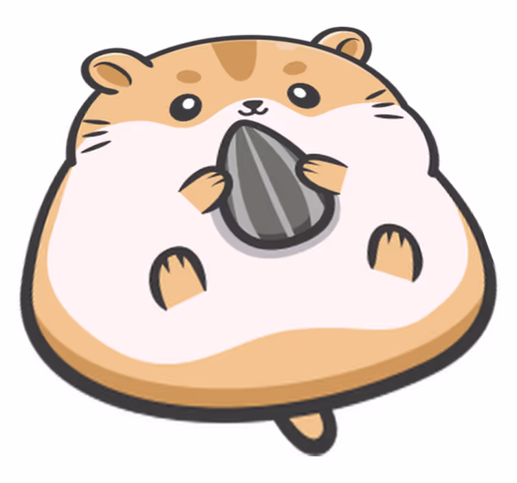 Vinyl teppich tiere mit süßem hamster-motiv - TenStickers