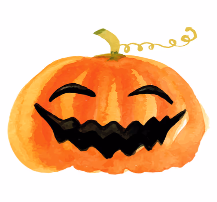 Vinyl teppich halloween mit fröhlichem kürbis - TenStickers
