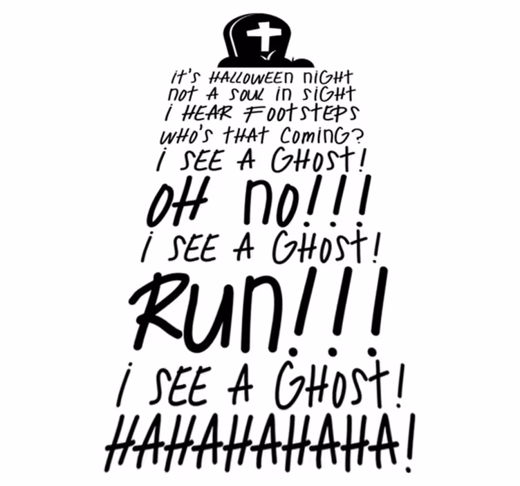 Vinyl teppich halloween beliebter song - TenStickers