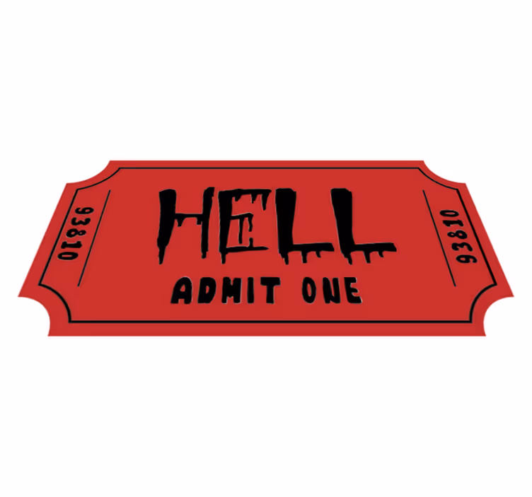 Vinyl teppich halloween eintritt ins verderben - TenStickers
