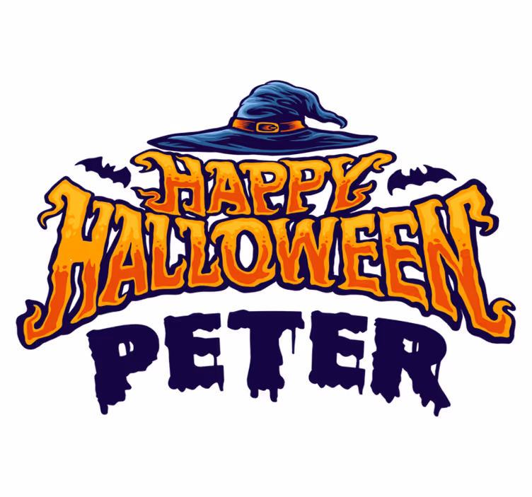 Vinyl teppich halloween personalisiert fröhliches halloween - TenStickers