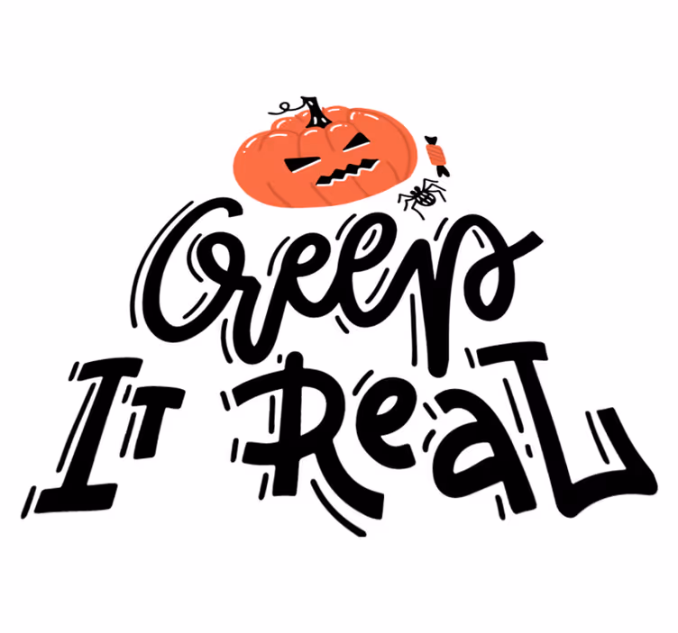 Vinyl teppich halloween mit gruseligem kürbisdesign - TenStickers