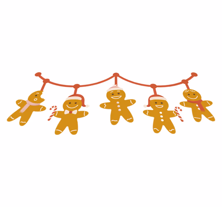 Vinyl teppich weihnachten mit weihnachtsplätzchen-muster - TenStickers