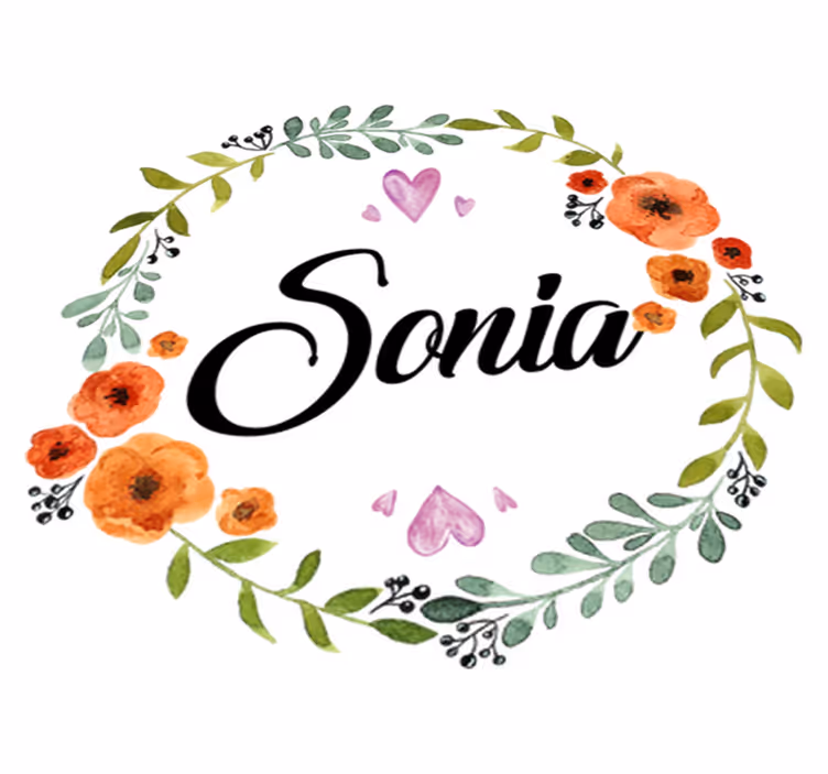 Vinyl teppich blumen anpassbare blumenkronen - TenStickers